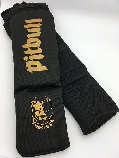 Ščitniki za golenico Muay Thai z elastičnim bombažem Nero - slika 4